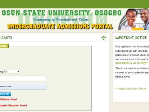 UNIOSUN Admission List 2025/2026 is Out | How to Check
