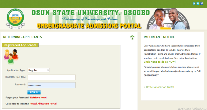 UNIOSUN Admission List 2025/2026 is Out | How to Check